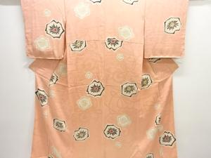 アンティーク　紋錦紗花模様着物